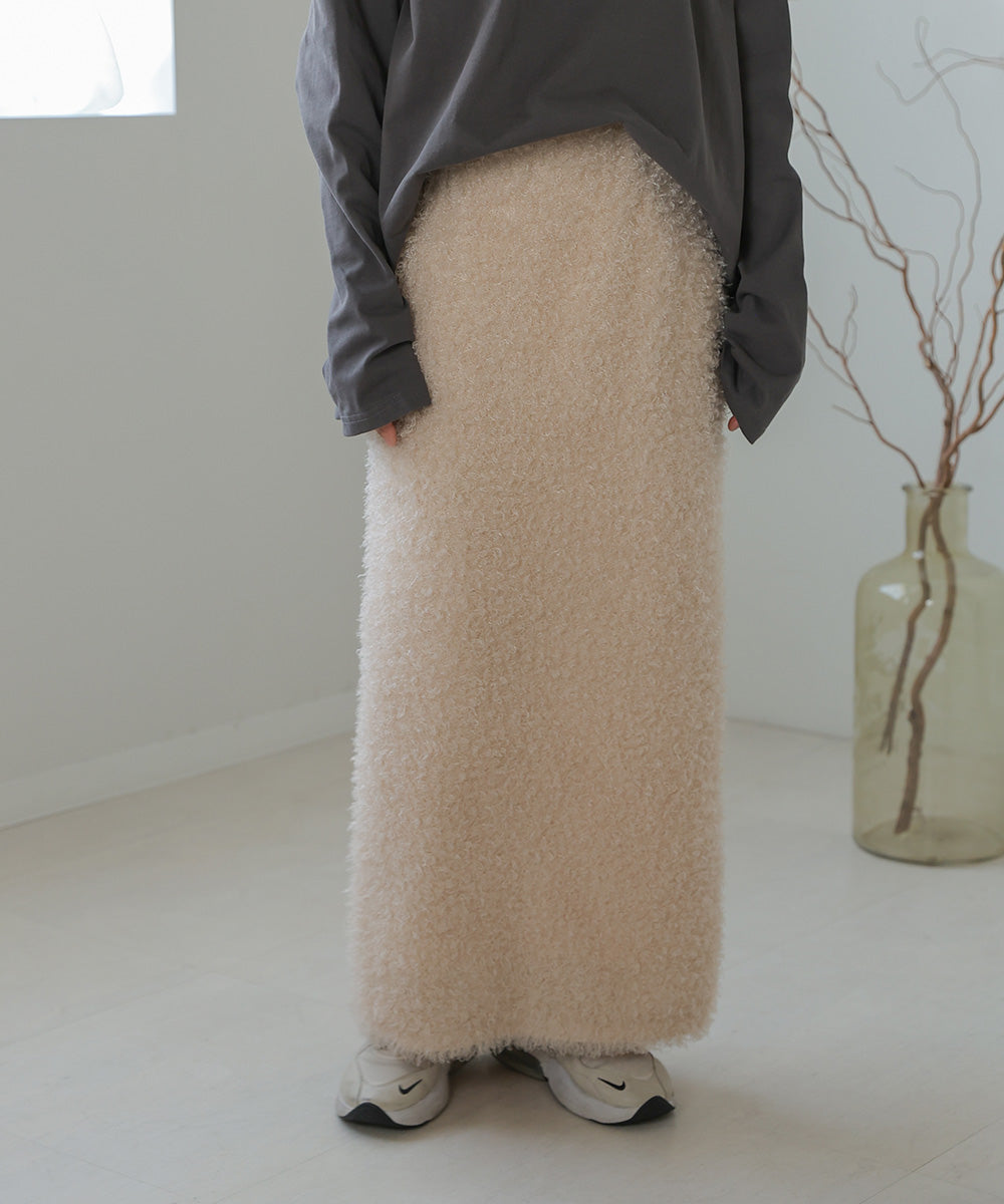 TWIRL FUR I-LINE SKIRT