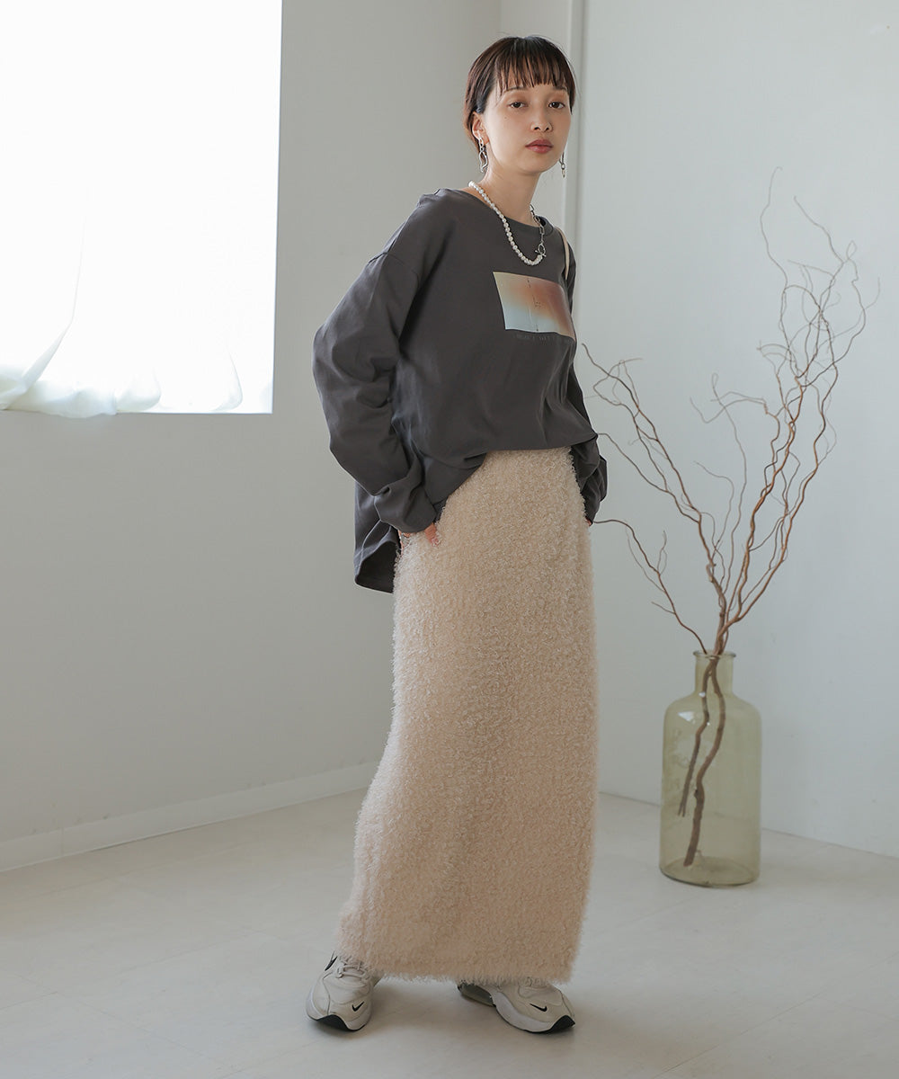 TWIRL FUR I-LINE SKIRT