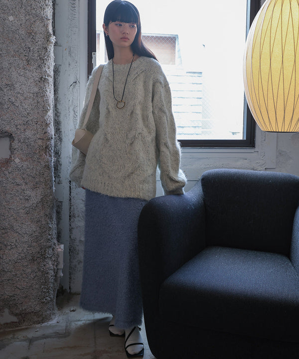 TWIRL FUR I-LINE SKIRT