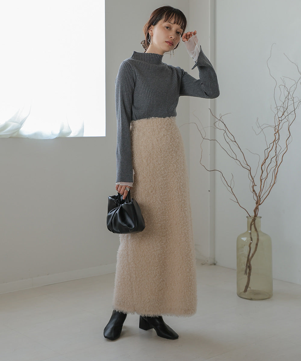 TWIRL FUR I-LINE SKIRT