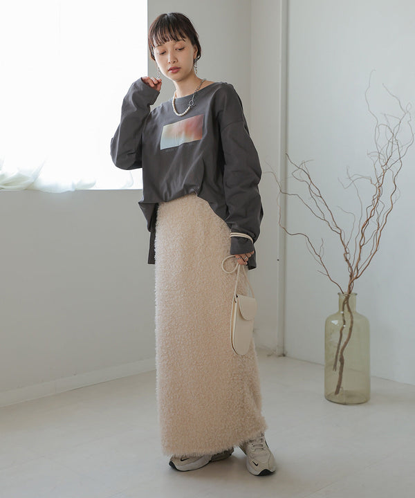 TWIRL FUR I-LINE SKIRT