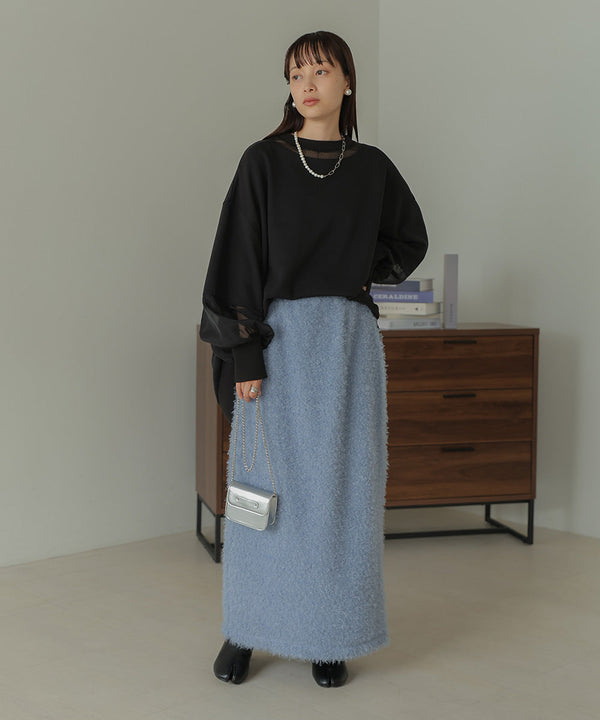 TWIRL FUR I-LINE SKIRT