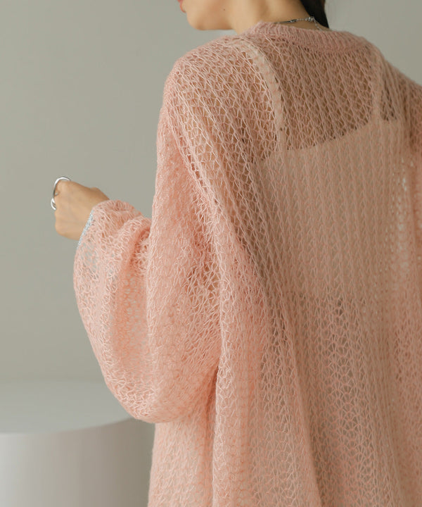 透かし編みニットトップス