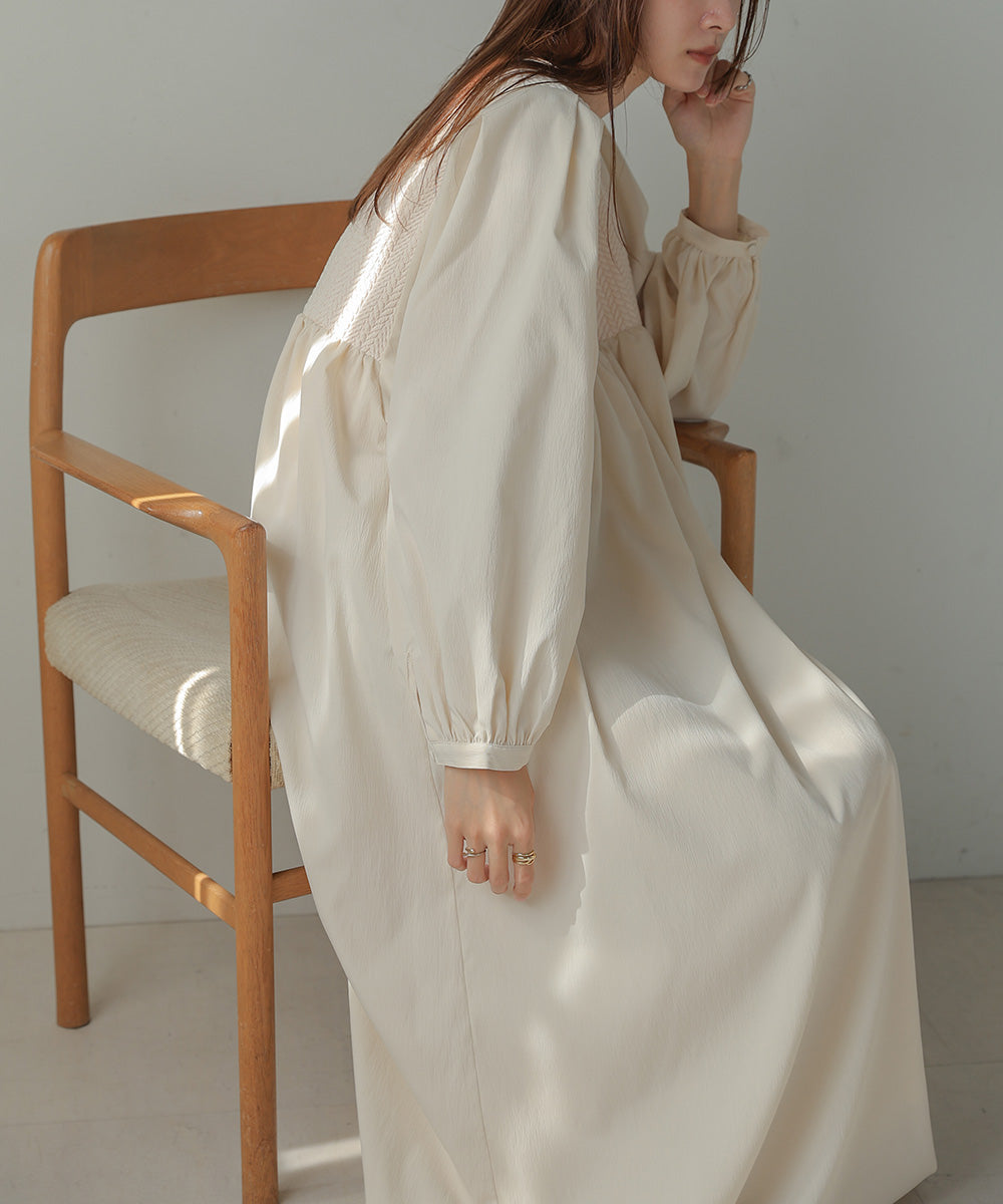 ヘリンボーン切替ワンピース