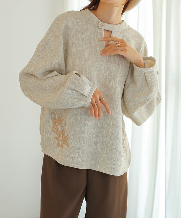 Bab 前後２ＷＡＹ刺繍ブラウス