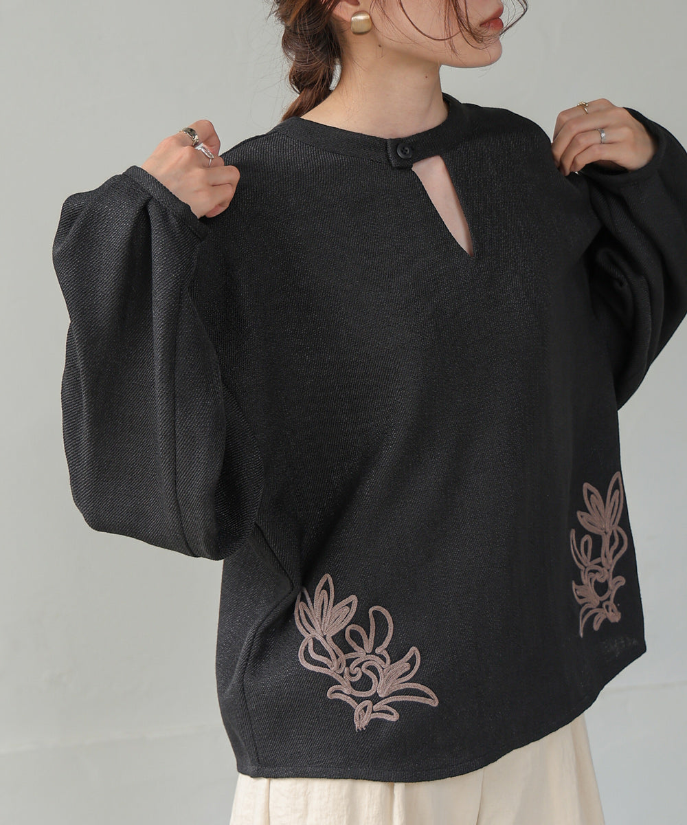 Bab 前後２ＷＡＹ刺繍ブラウス