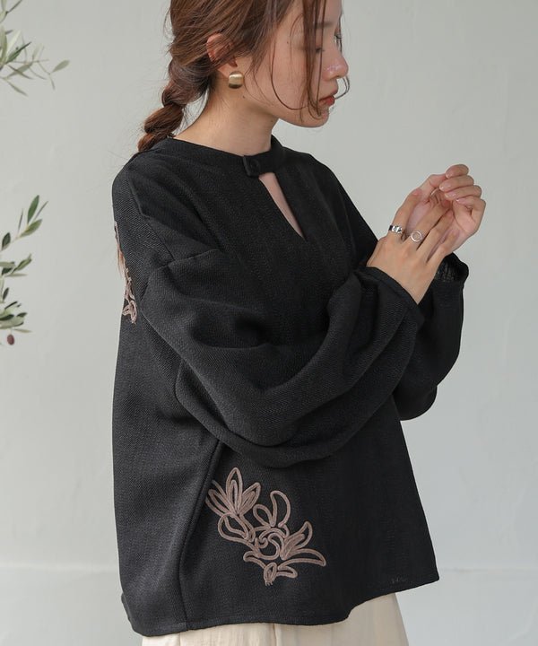 Bab 前後２ＷＡＹ刺繍ブラウス