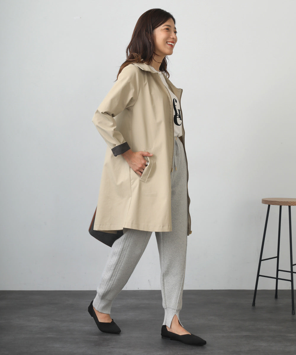 [LOOK掲載]AIR COTTON Wジャガードリブ切替パンツ