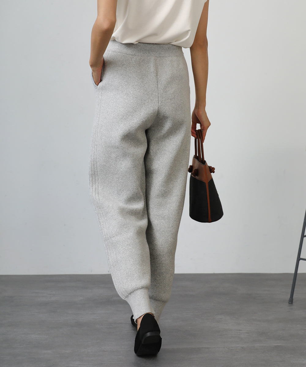 [LOOK掲載]AIR COTTON Wジャガードリブ切替パンツ