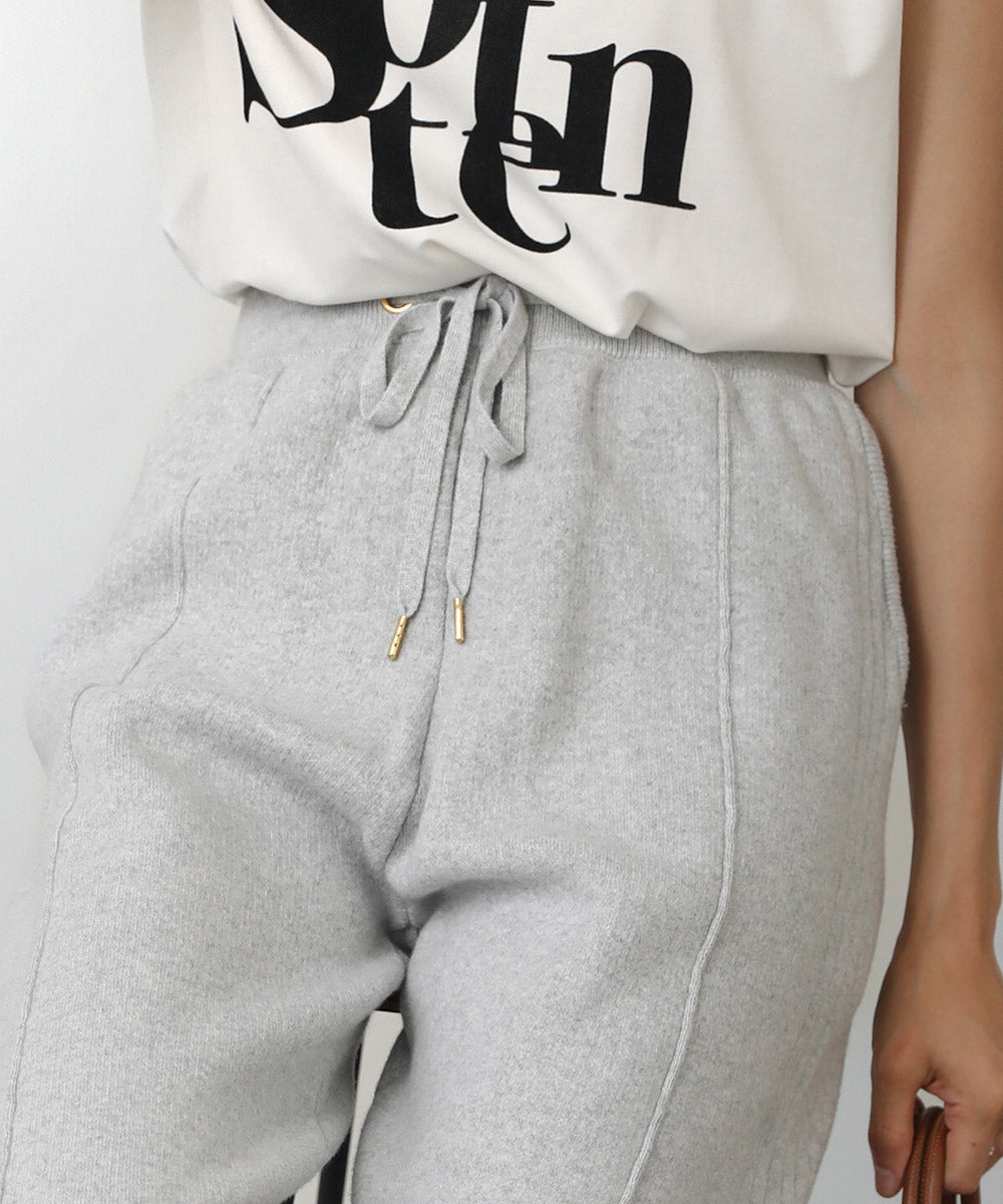 [LOOK掲載]AIR COTTON Wジャガードリブ切替パンツ