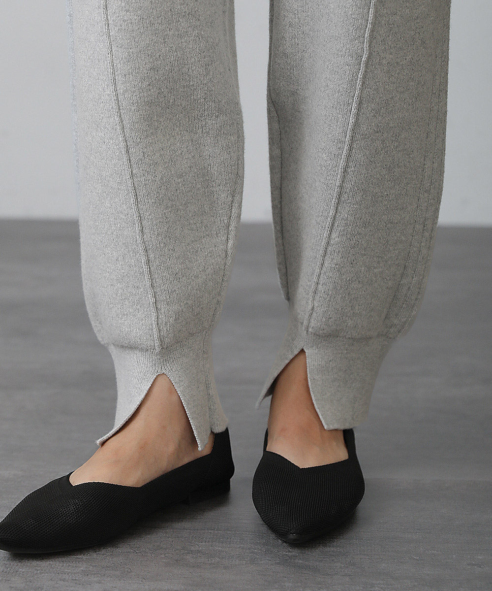 [LOOK掲載]AIR COTTON Wジャガードリブ切替パンツ