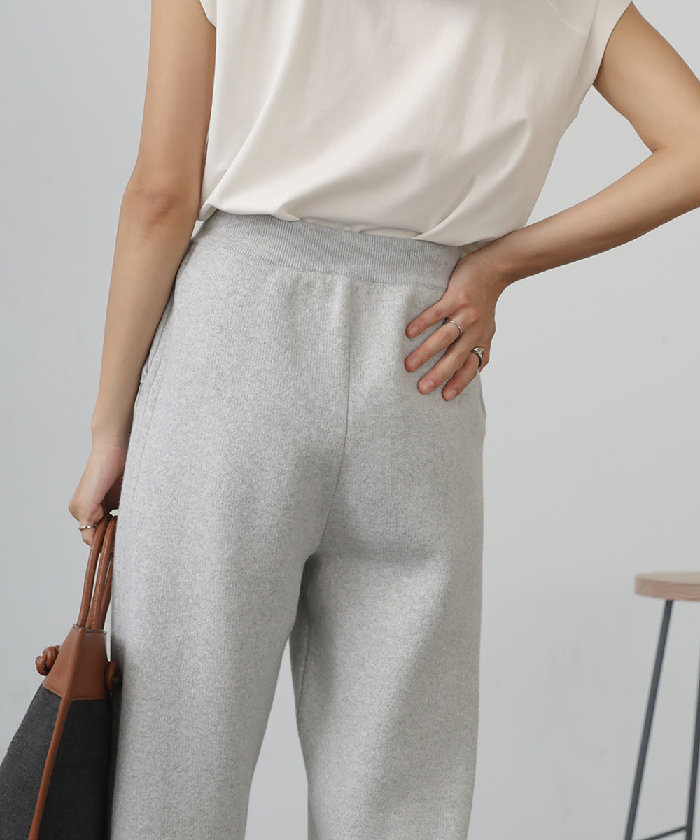[LOOK掲載]AIR COTTON Wジャガードリブ切替パンツ