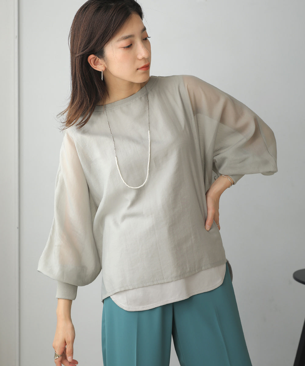 BouJeloud シアーレイヤードトップス