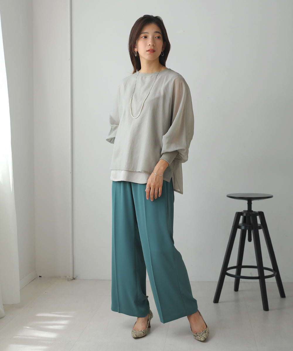 BouJeloud シアーレイヤードトップス