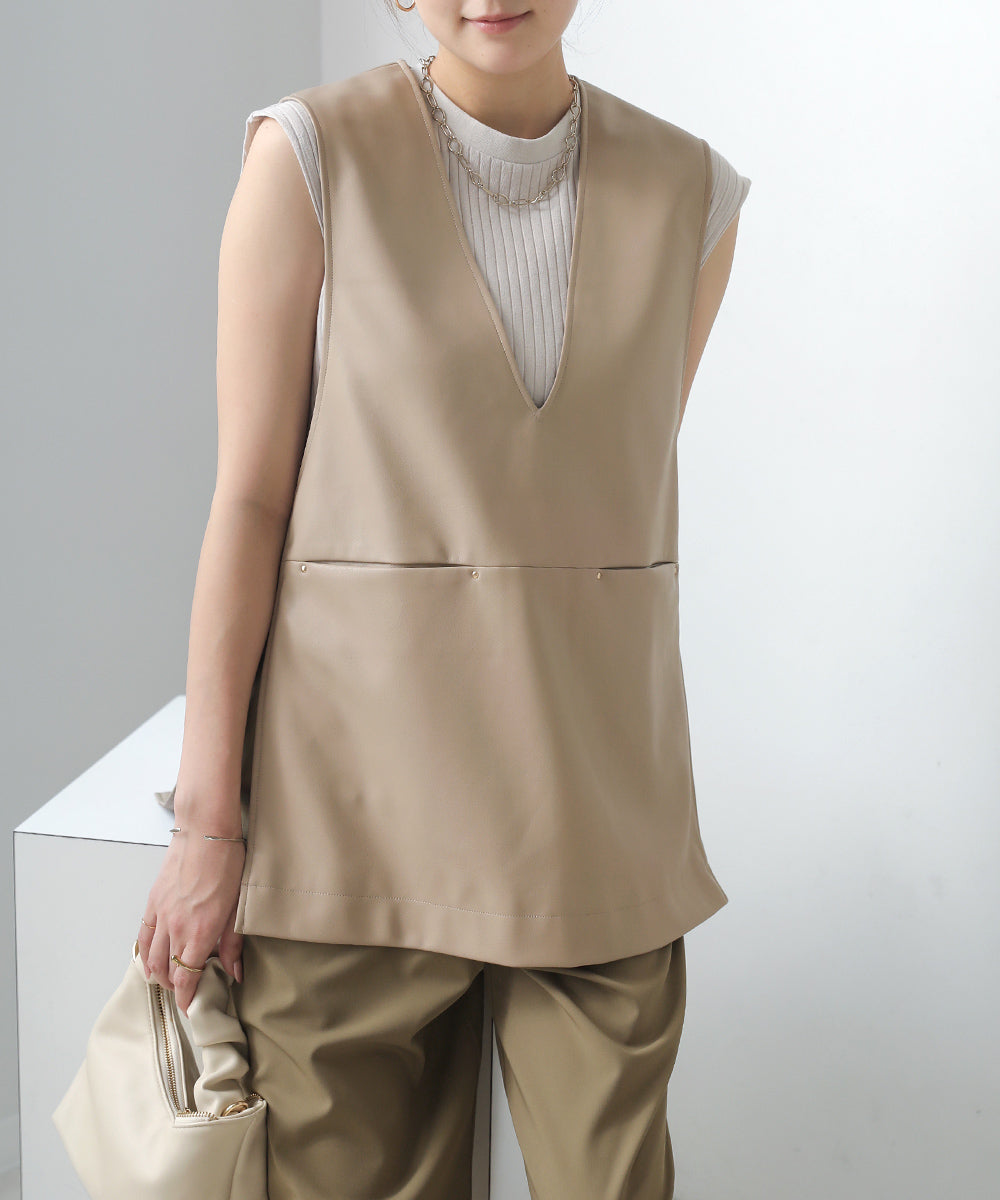 [LOOK掲載]エコレザーベスト
