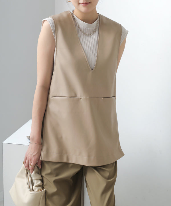 [LOOK掲載]エコレザーベスト