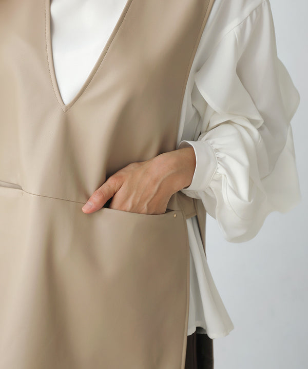 [LOOK掲載]エコレザーベスト