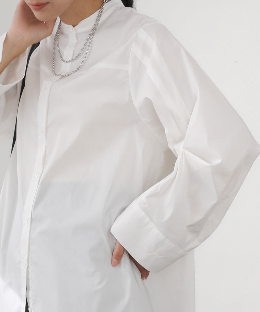 [LOOK掲載]タックスリーブシャツチュニック