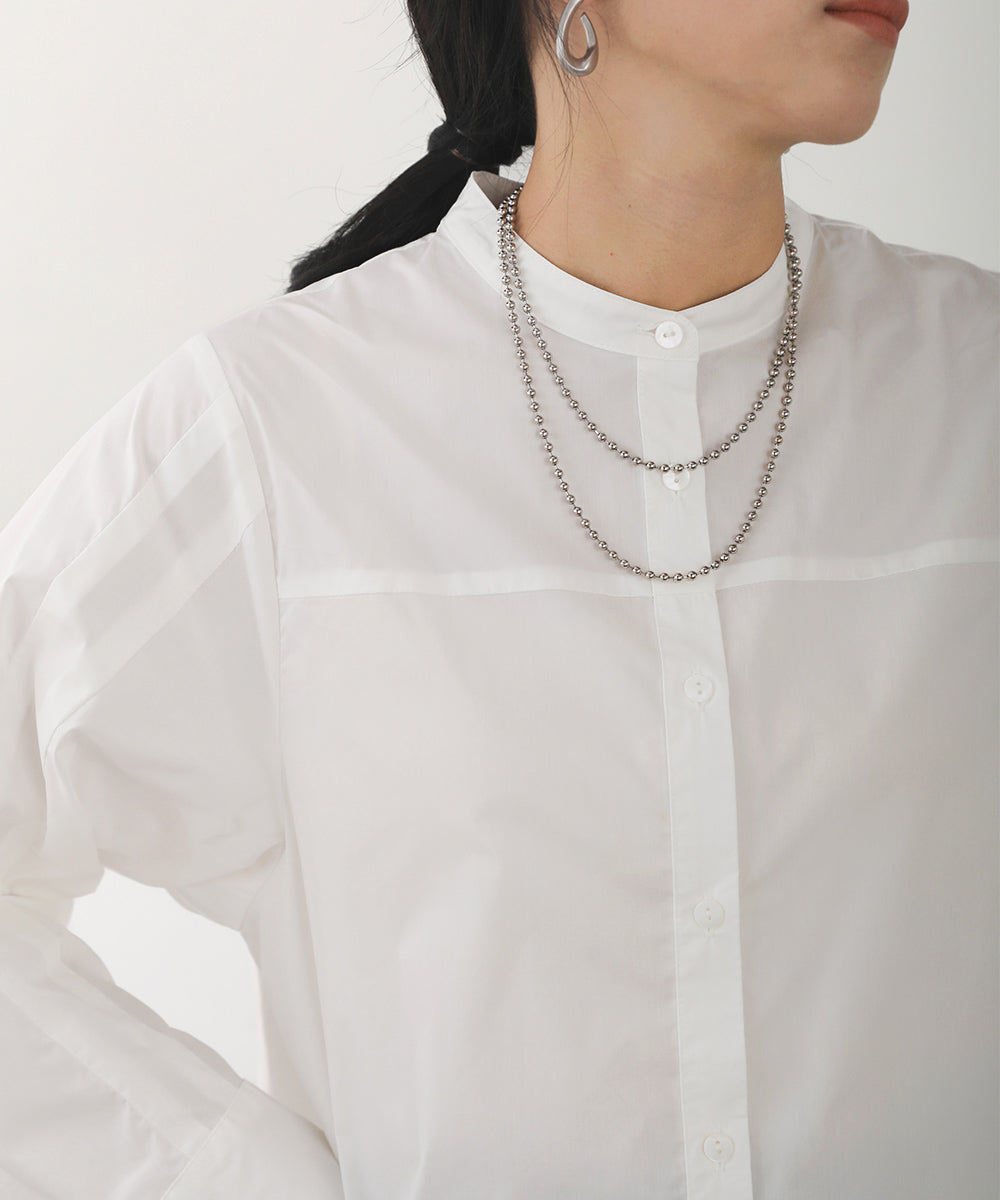 [LOOK掲載]タックスリーブシャツチュニック