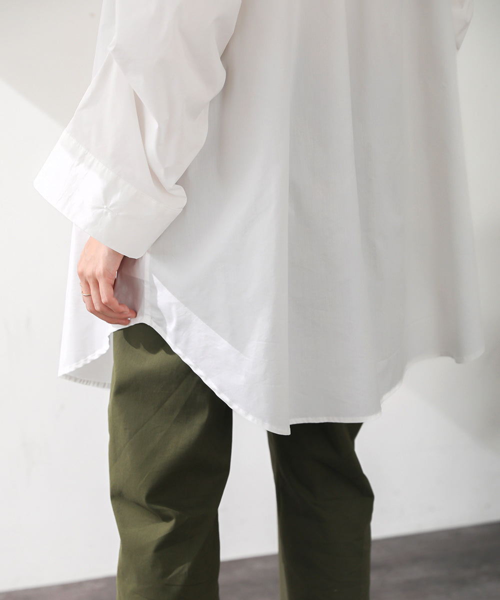[LOOK掲載]タックスリーブシャツチュニック