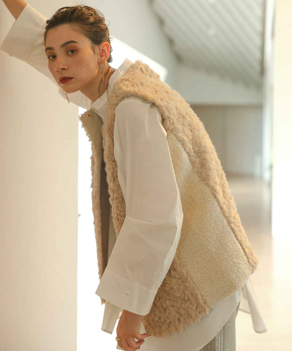 [LOOK掲載]タックスリーブシャツチュニック
