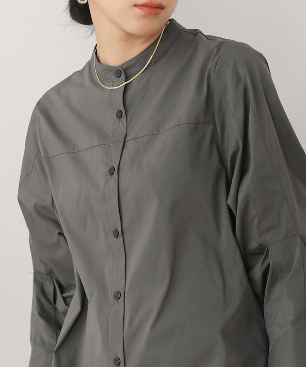 [LOOK掲載]タックスリーブシャツチュニック