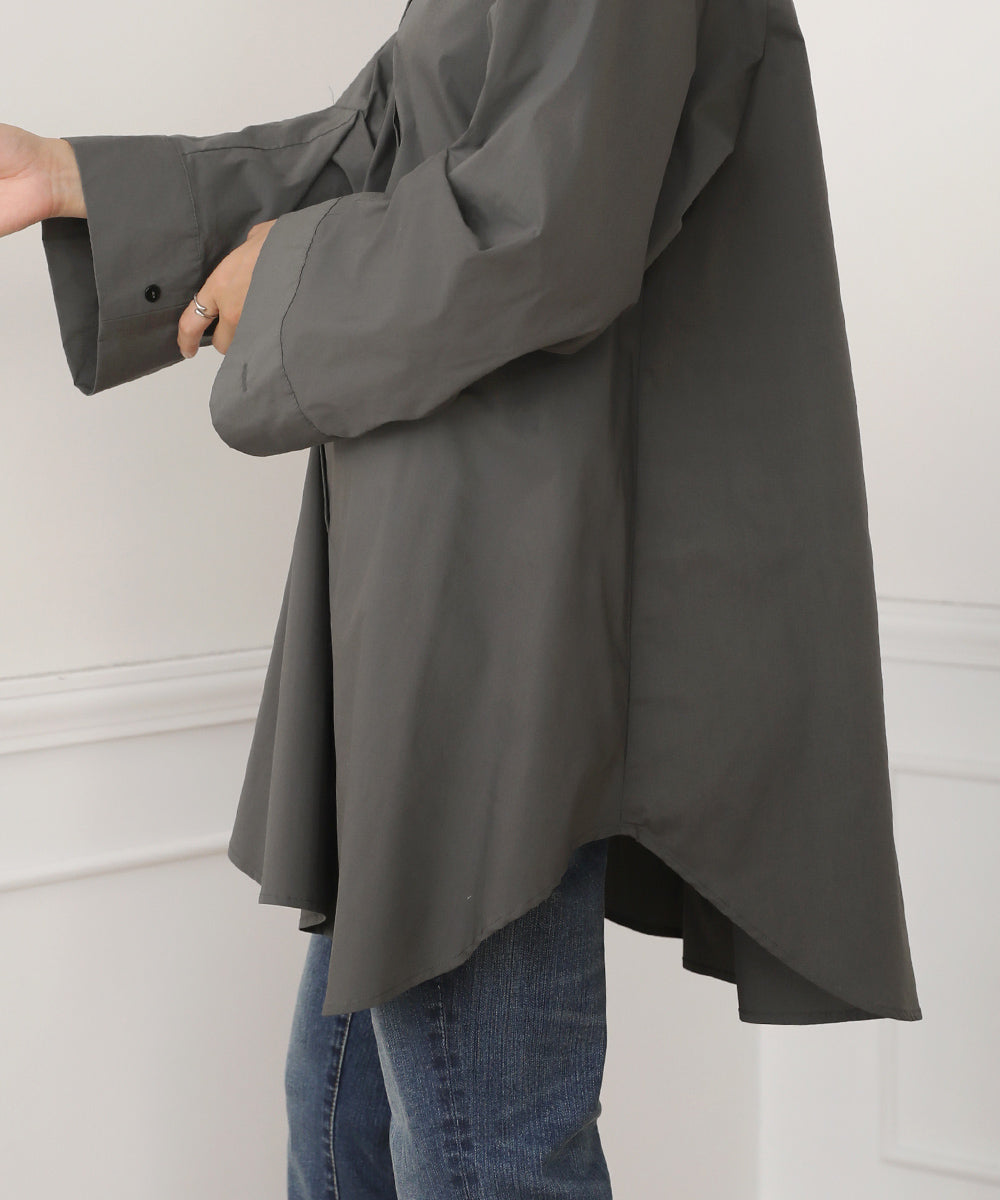 [LOOK掲載]タックスリーブシャツチュニック