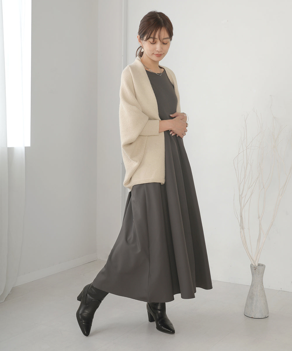 WEB限定]ハーフジッププルオーバーセットワンピース