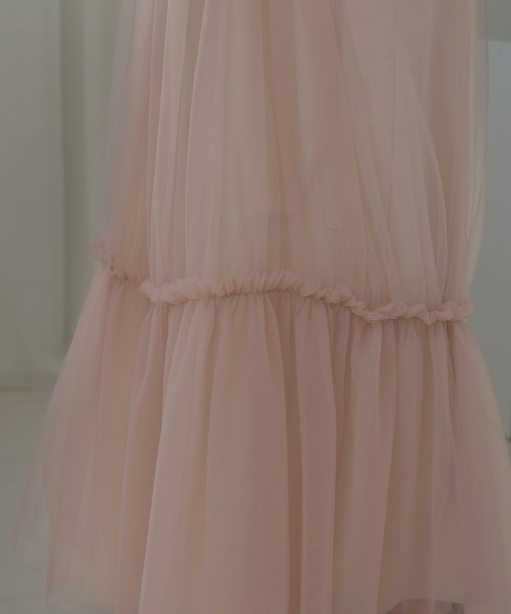 TULLE TIERED CAMISOLE ONEPIECE