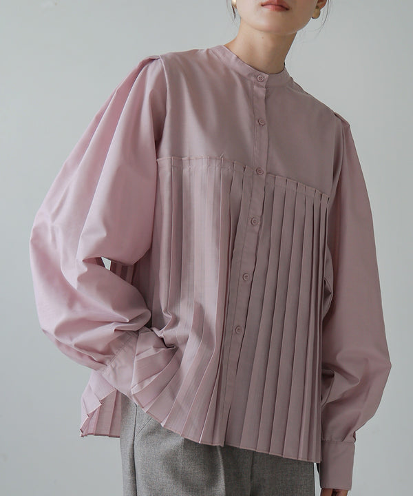 ボリュームスリーブプリーツブラウス