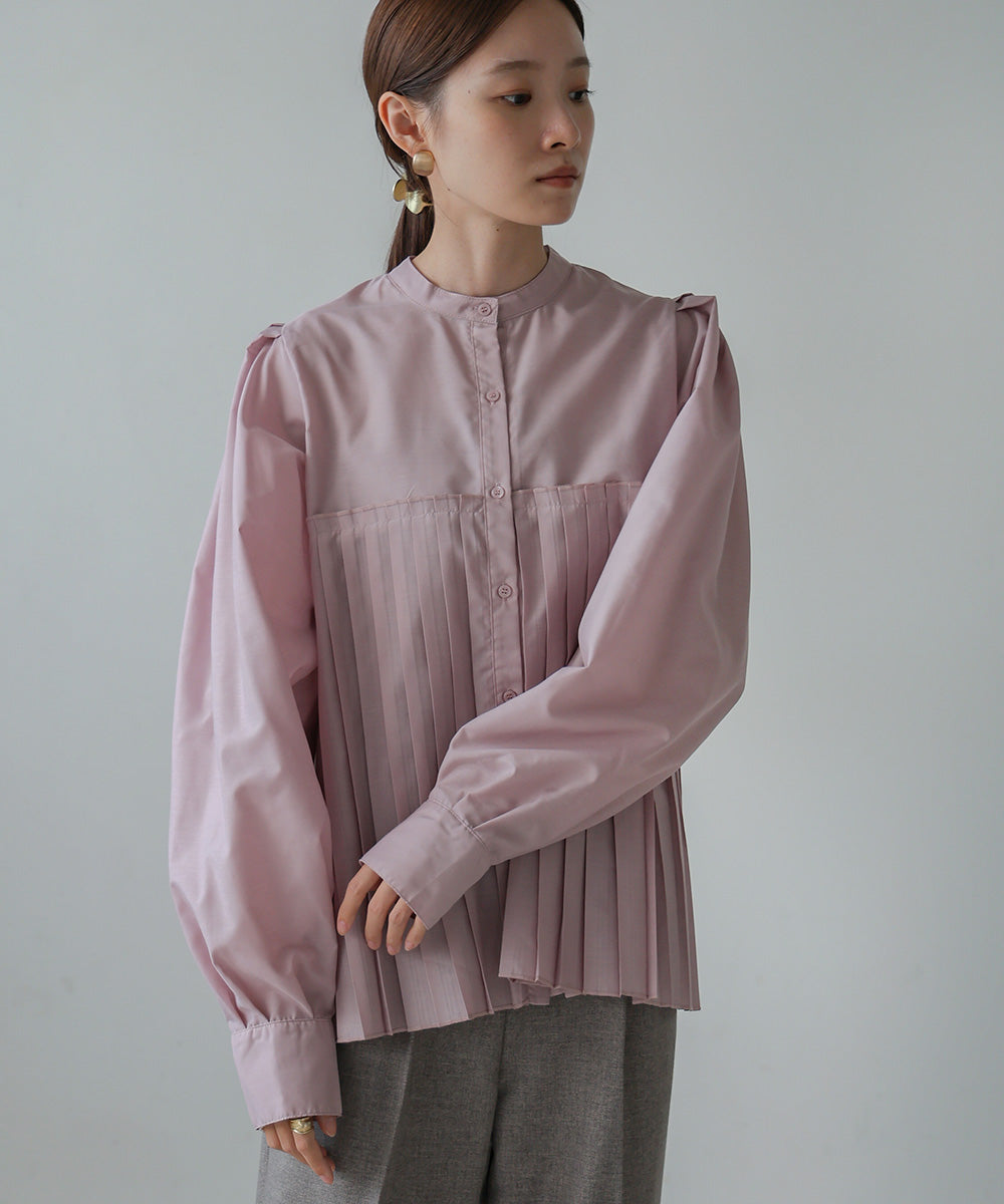ボリュームスリーブプリーツブラウス