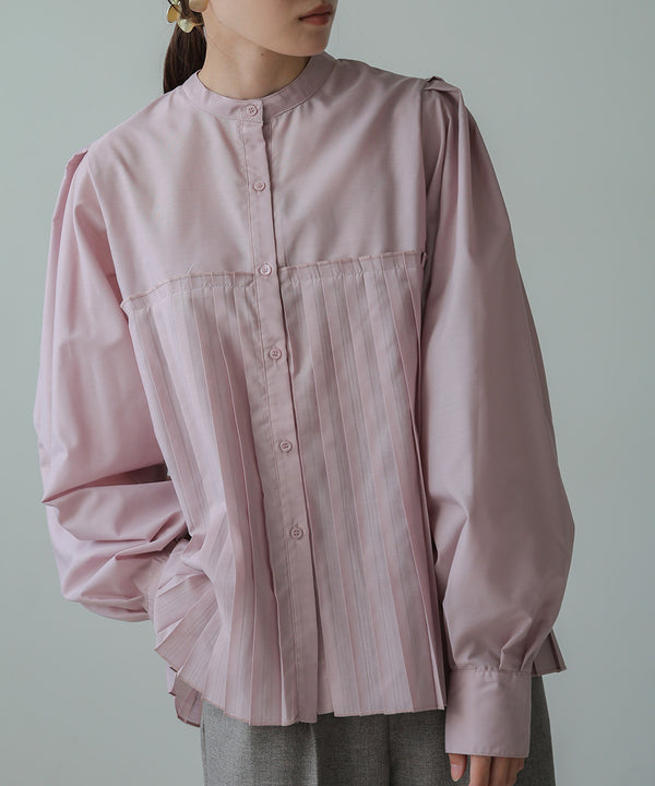 ボリュームスリーブプリーツブラウス
