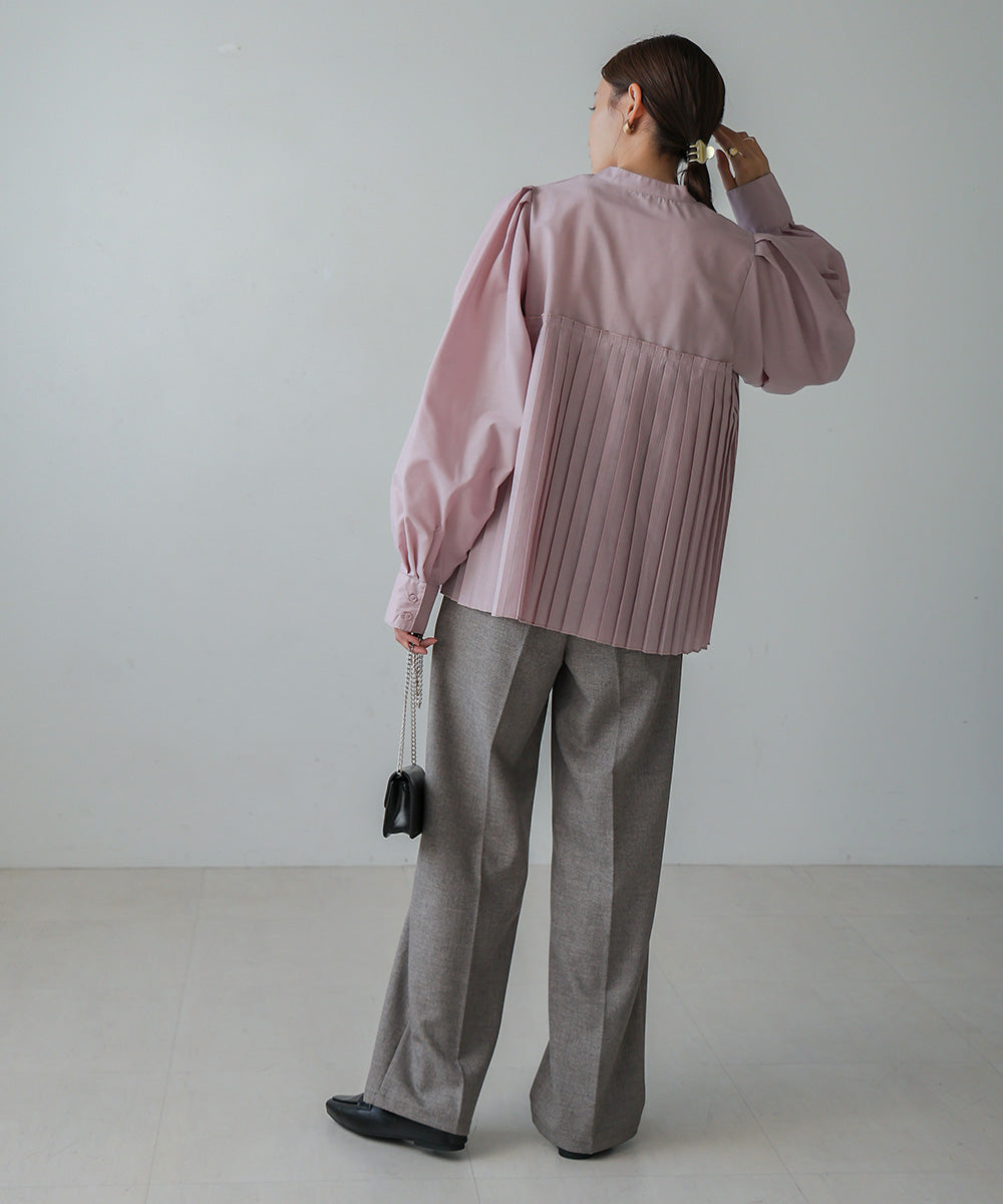 ボリュームスリーブプリーツブラウス