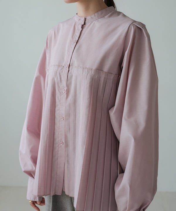 ボリュームスリーブプリーツブラウス
