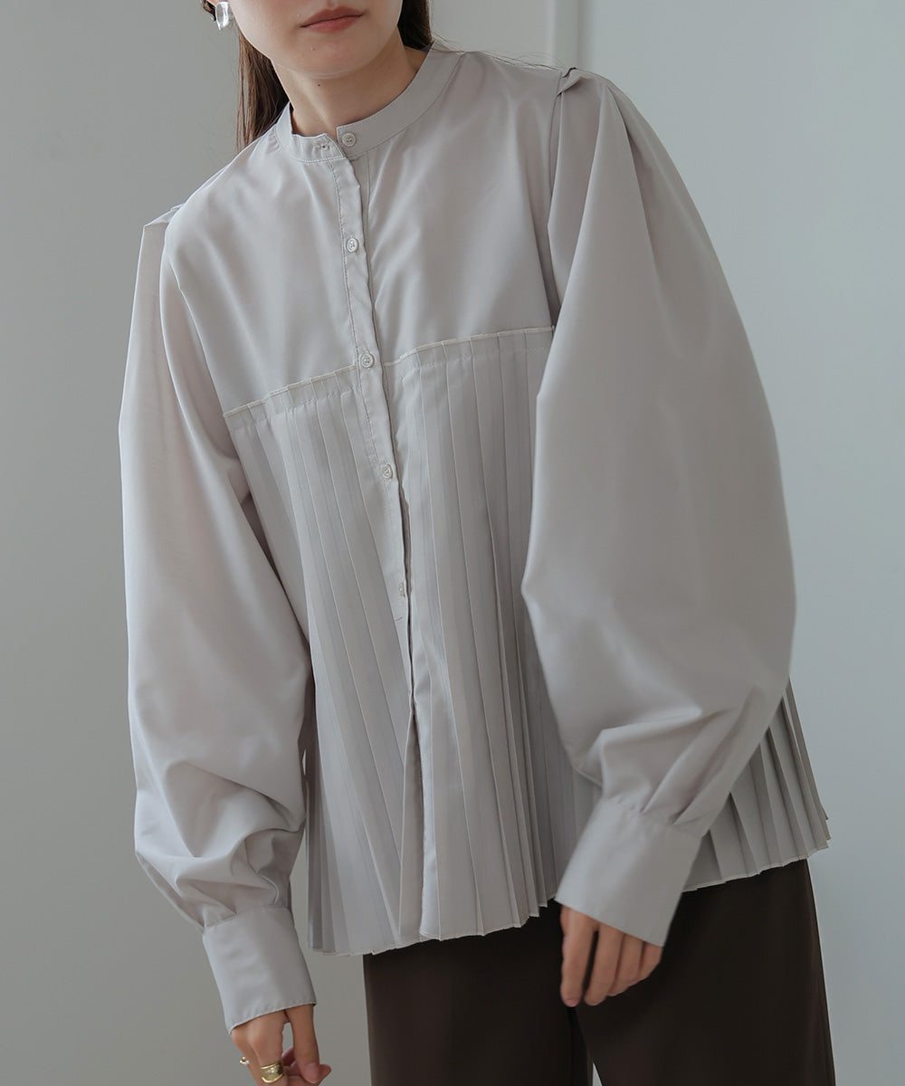 ボリュームスリーブプリーツブラウス
