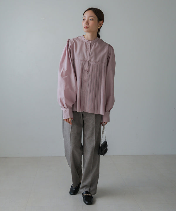 ボリュームスリーブプリーツブラウス