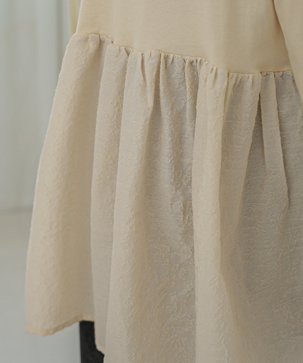 Bab ドットボタンペプラムトップス