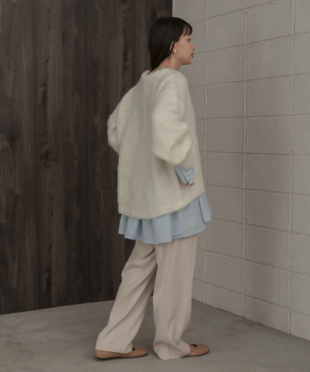 Bab ドットボタンペプラムトップス