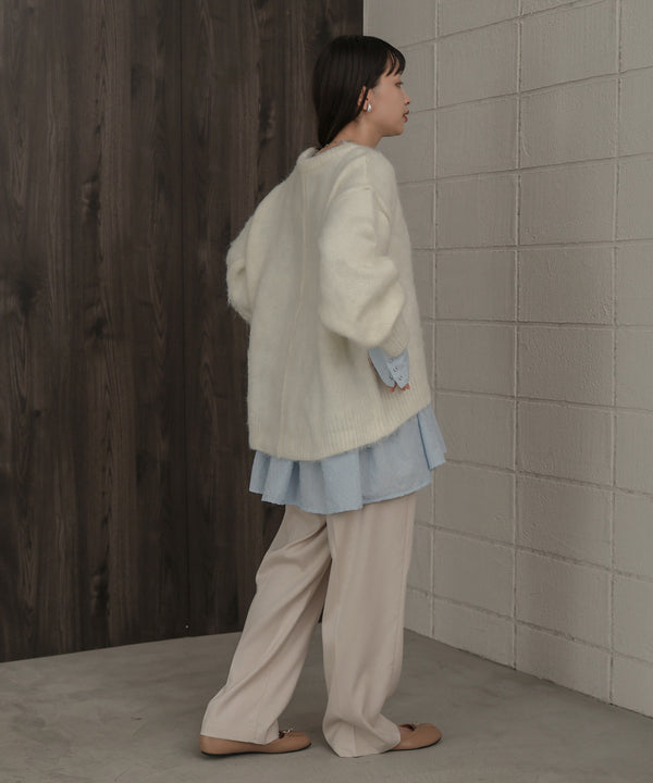 Bab ドットボタンペプラムトップス