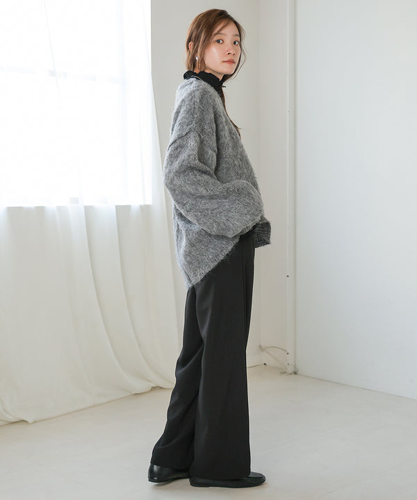 Bab ボリュームスリーブモヘヤライクニット