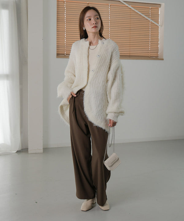MOHAYALIKE SHAGGY KNIT CARDIGAN
