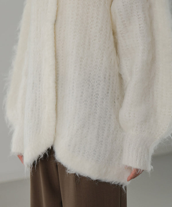 MOHAYALIKE SHAGGY KNIT CARDIGAN