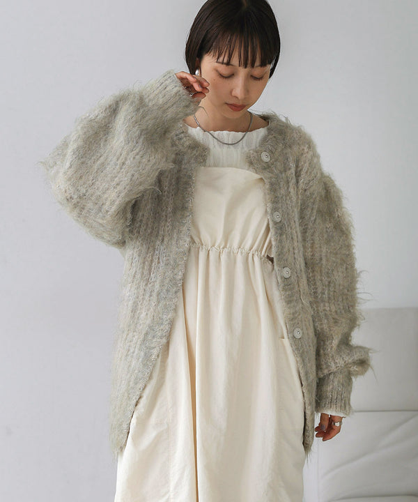 MOHAYALIKE SHAGGY KNIT CARDIGAN
