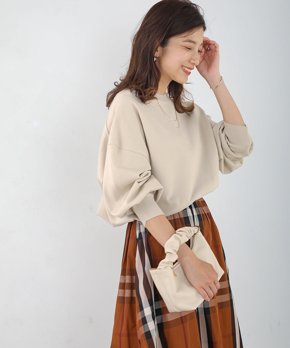[WEB限定]きれいスウェットニットプルオーバー