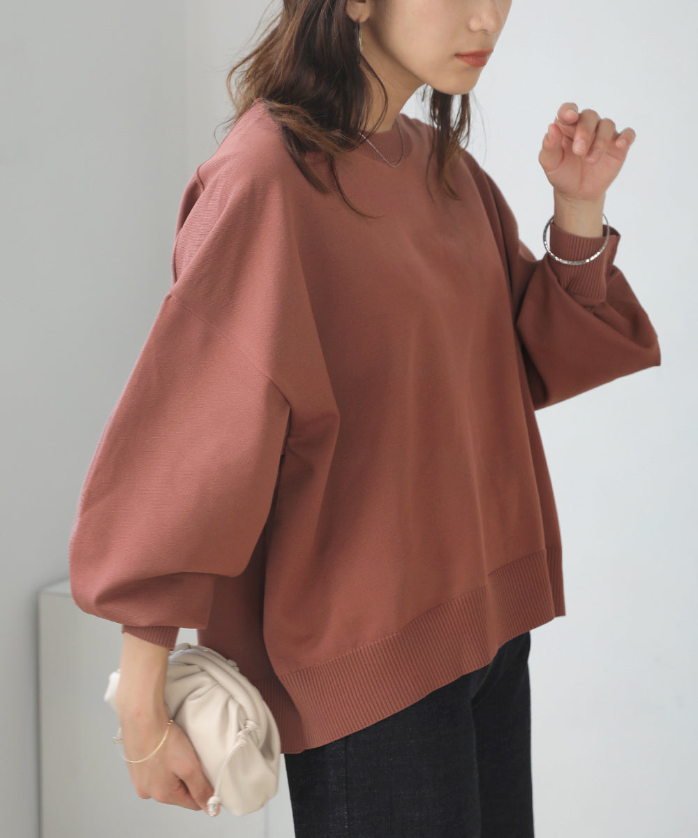 [WEB限定]きれいスウェットニットプルオーバー