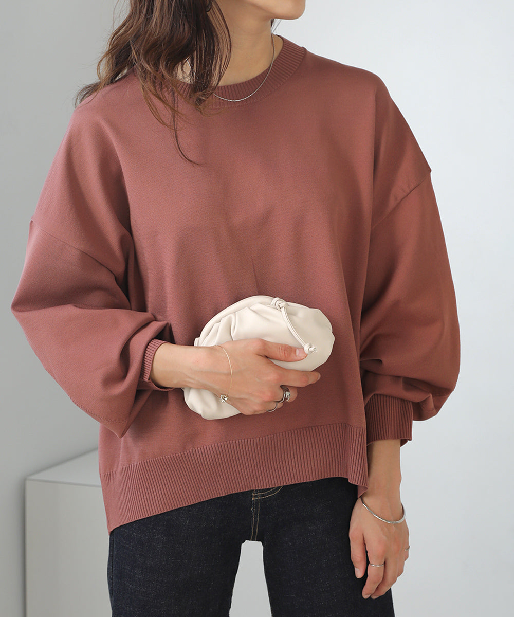 [WEB限定]きれいスウェットニットプルオーバー
