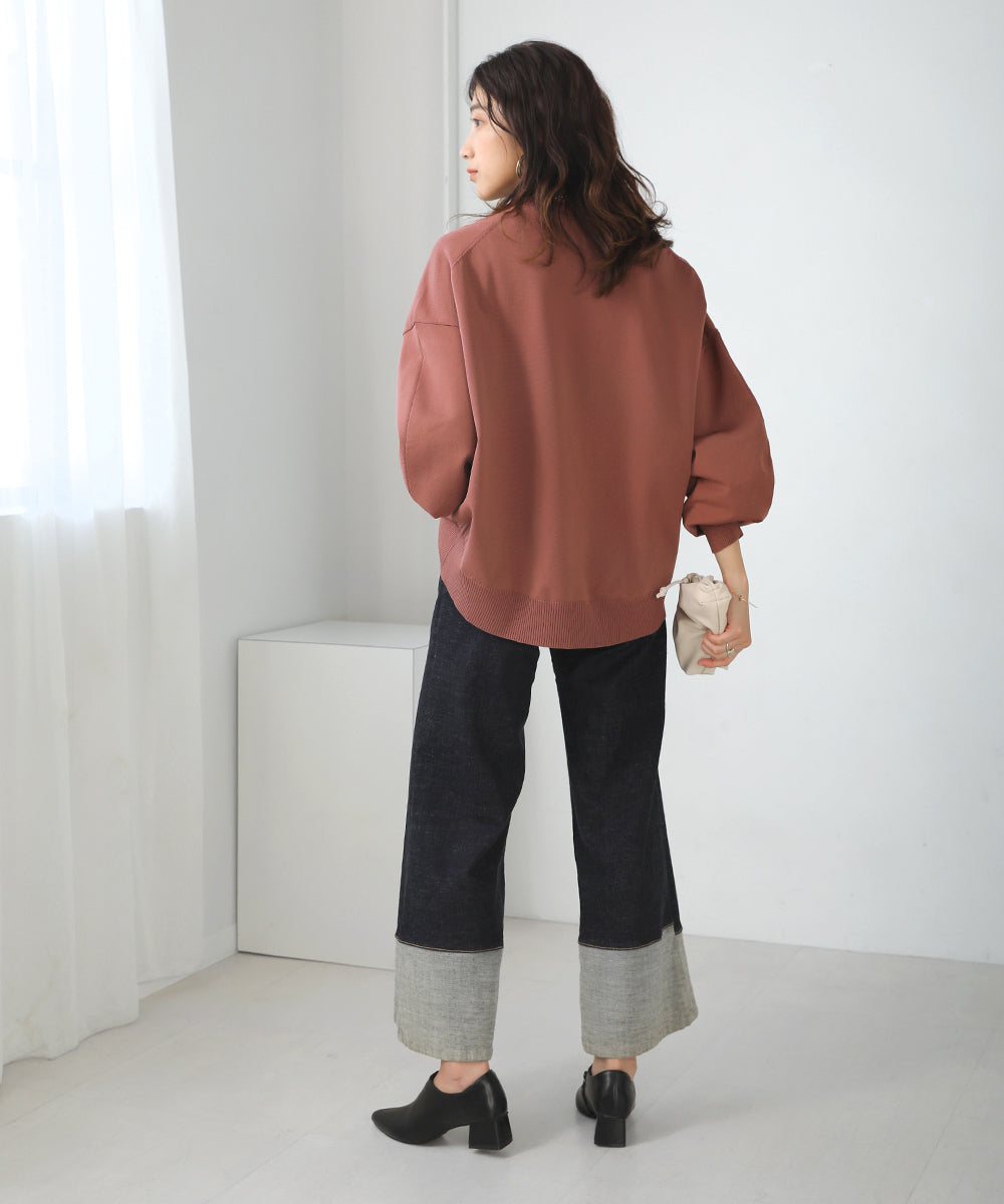 [WEB限定]きれいスウェットニットプルオーバー