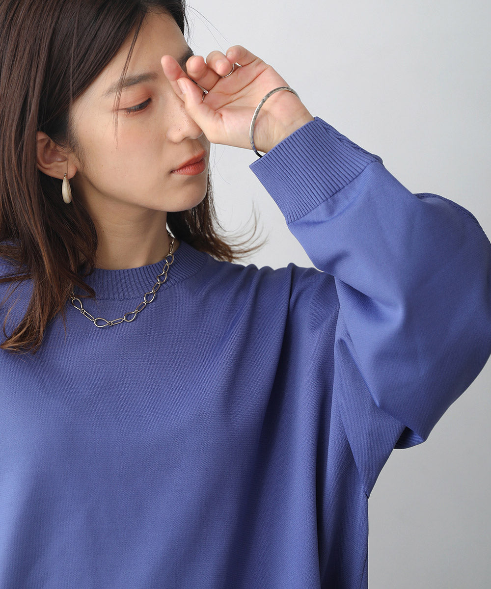 [WEB限定]きれいスウェットニットプルオーバー