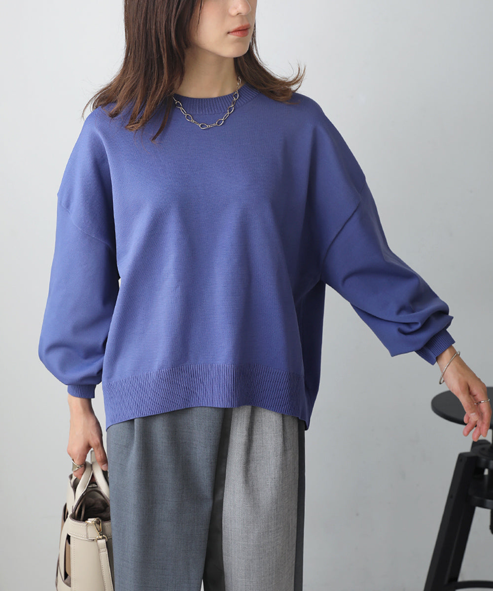 [WEB限定]きれいスウェットニットプルオーバー