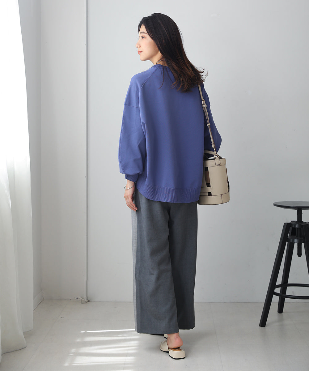 [WEB限定]きれいスウェットニットプルオーバー